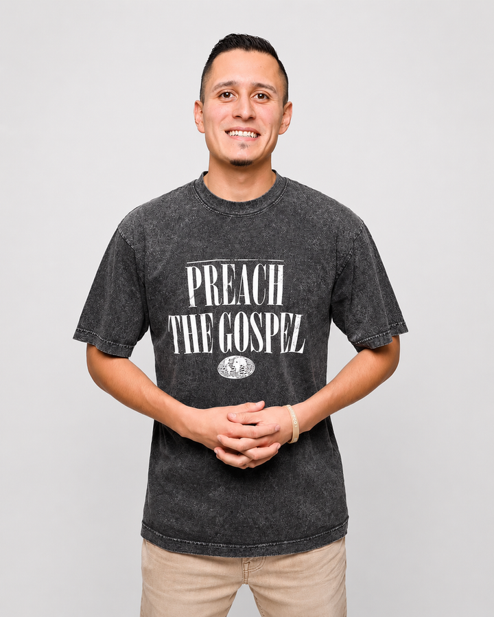 Preach the Gospel – Premium Mineral Washed Tee