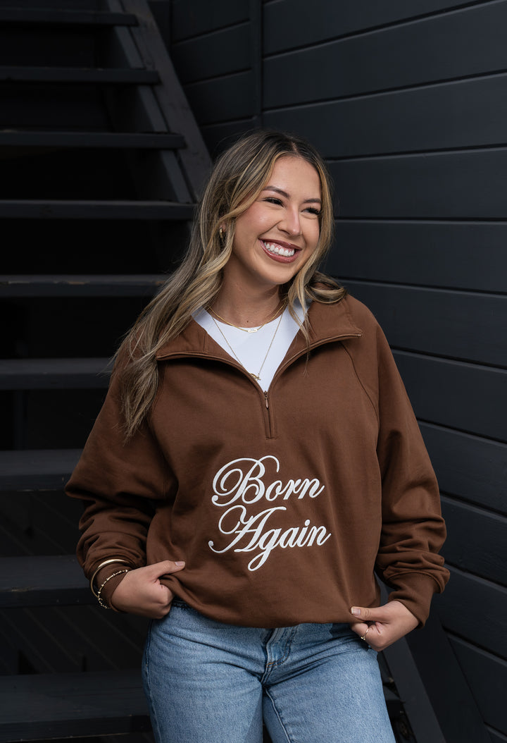 Born Again Half-Zip – Brown